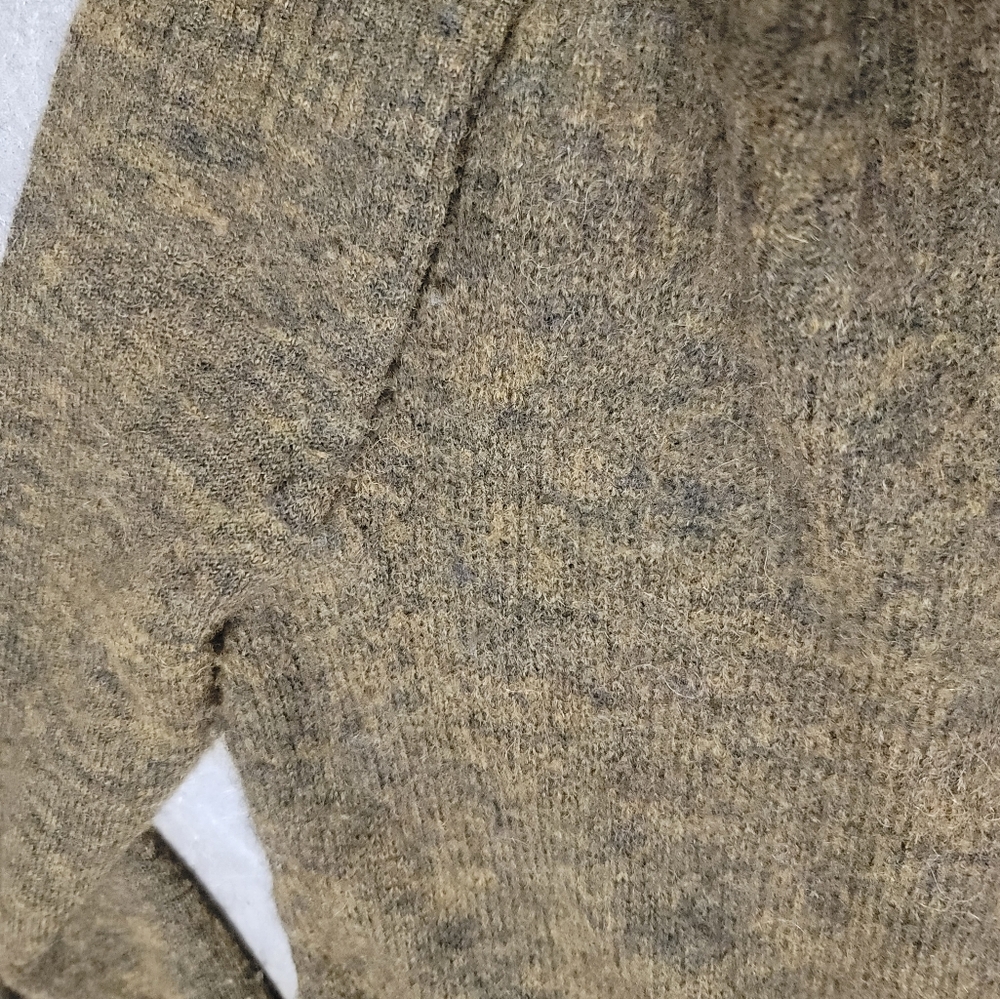 ONE GREY DAY Alpaca Wool Swester Lightweight Luxary Green Brown XS - Picture 4 of 6